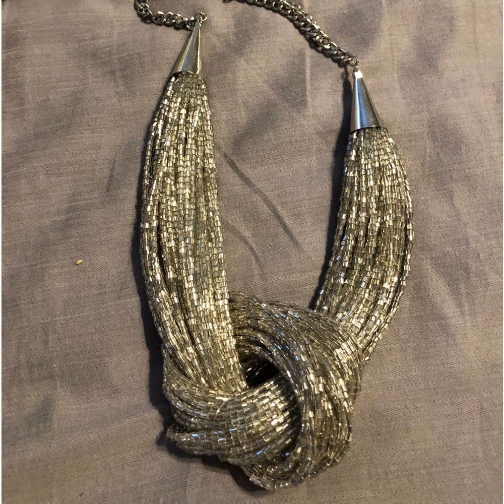 Beaded knot necklace